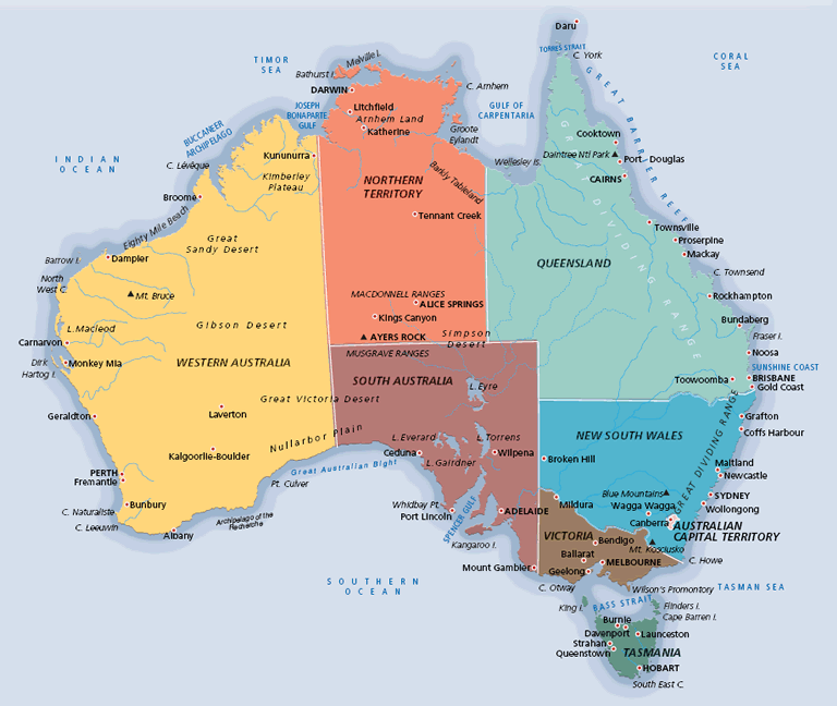 Adelaide karte